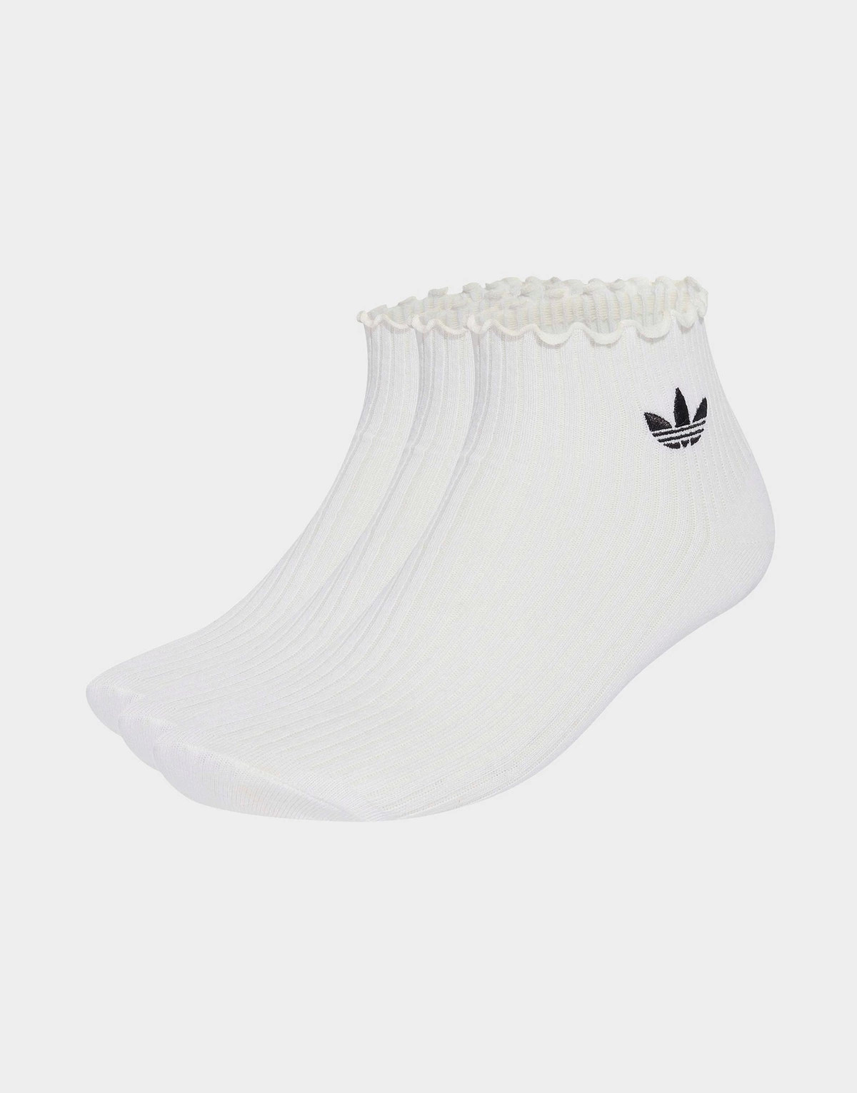 White adidas Originals 3-Pack Ruffle Socks | JD Sports UK | JD Sports (UK)