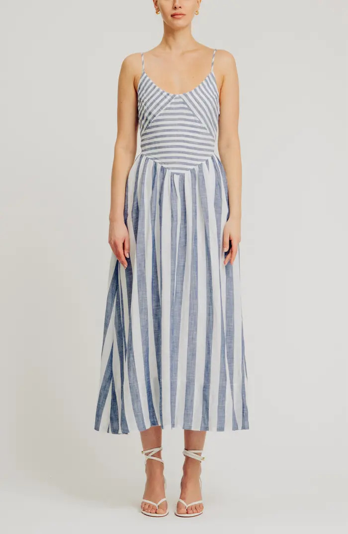 Torn by Ronny Kobo Melinda Stripe A-Line Dress | Nordstrom | Nordstrom
