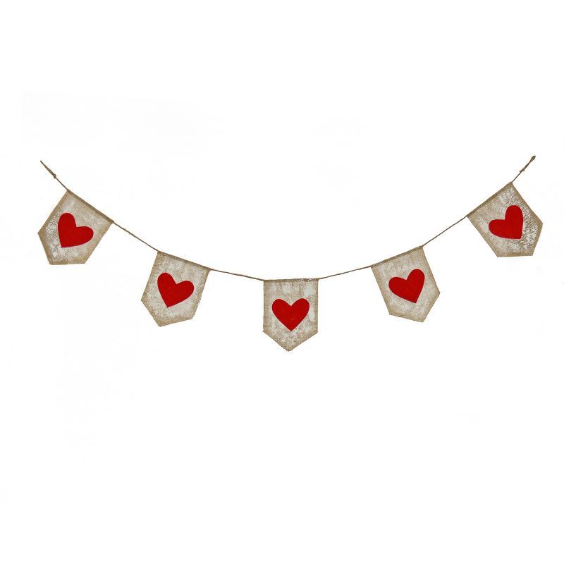 National Tree Company 6' Red Hearts Jute Garland, Valentine's Day Collection | Target