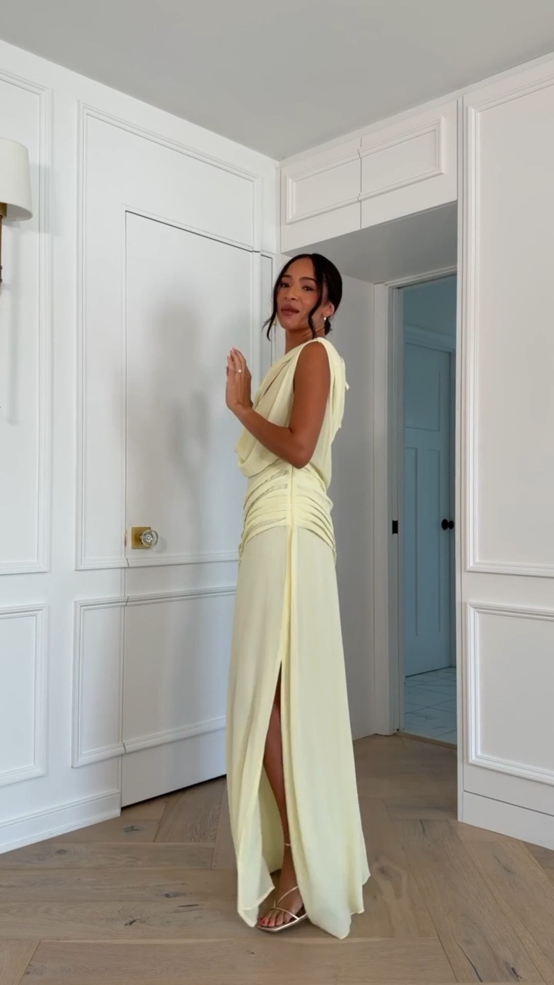 Summer wedding guest dress 💛 The silhouette of this dress is so flattering and unique! Wearing size Small butter yellow maxi dress 

event dress, wedding guest dress, cocktail dress, black tie dress, wedding guest dress summer, summer dresses

#LTKWedding #LTKSeasonal