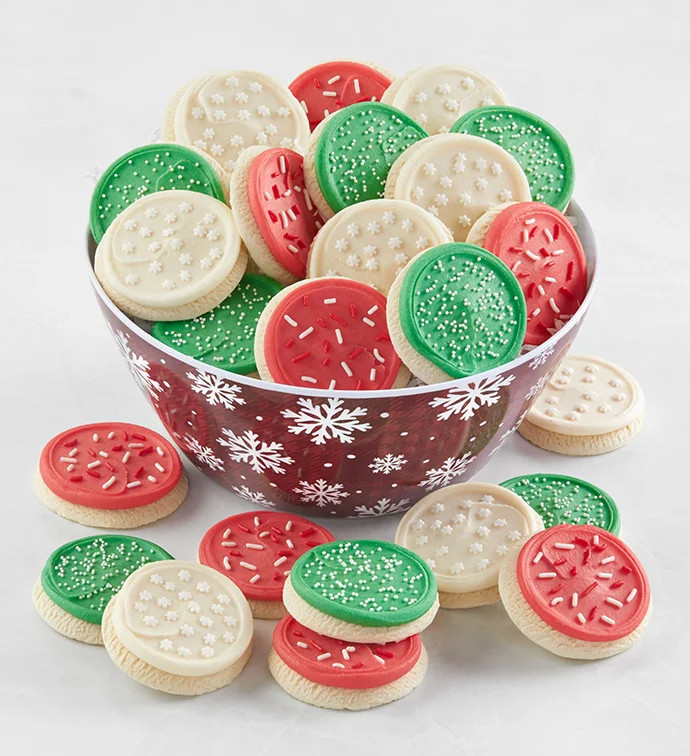 Holiday Snowflake Bowl And Cookies, Christmas Gifts by Cheryl's Cookies | Cheryl's