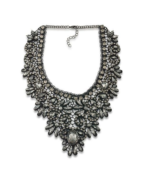 Black Magic Crystal Lace Bib Necklace | Saks Fifth Avenue