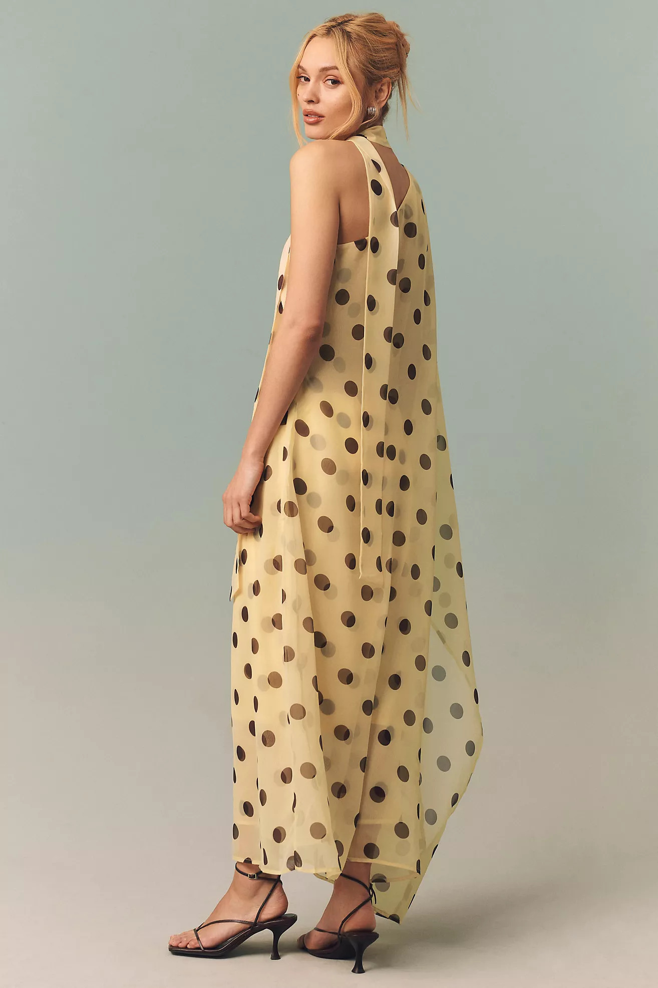 Endless Rose Polka Dot One-Shoulder Maxi Dress | Anthropologie (US)
