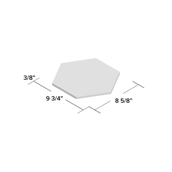 Textile Hex 9" x 10" Porcelain Wall & Floor Tile | Wayfair North America