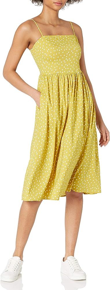 Amazon Brand - Goodthreads Women's Georgette Smock-Back Cami Midi Dress | Amazon (US)