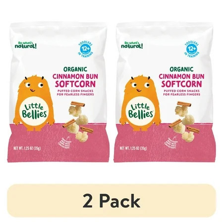 (2 pack) Little Bellies Organic Cinnamon Bun Softcorn 1.25 oz | Walmart (US)