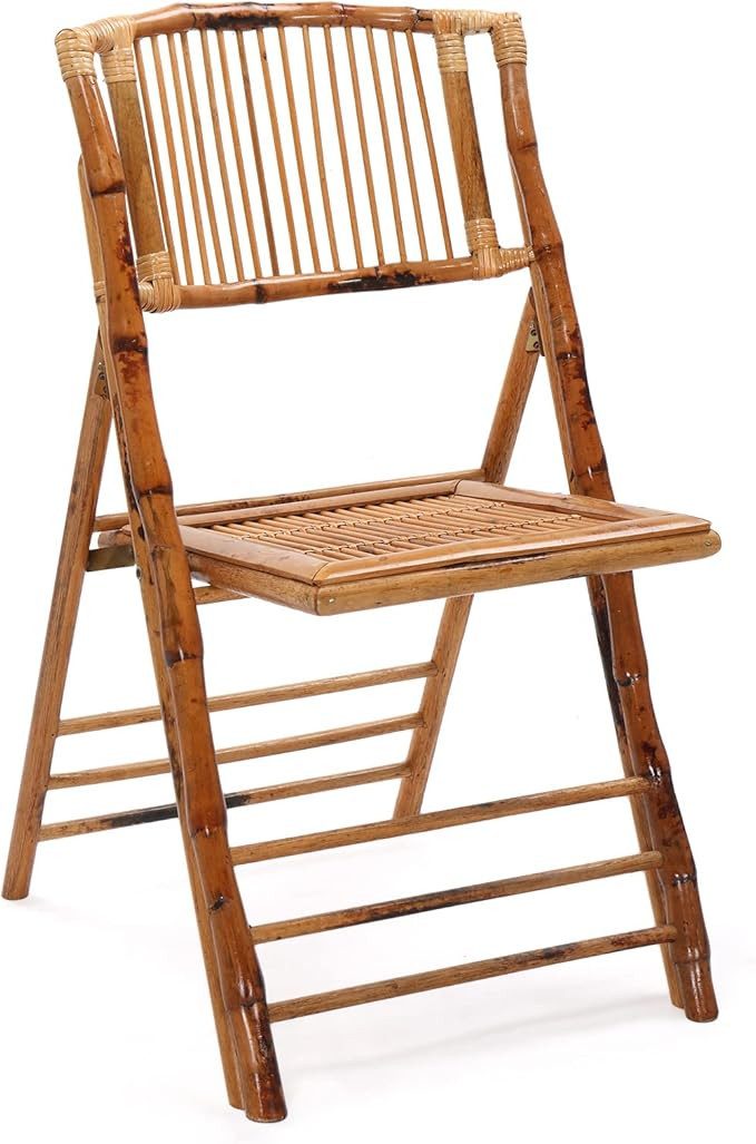 VINGLI Bamboo Folding Chair, Foldable Dining Chair for Outdoor & Indoor, Patio, Porch, Wedding, P... | Amazon (US)