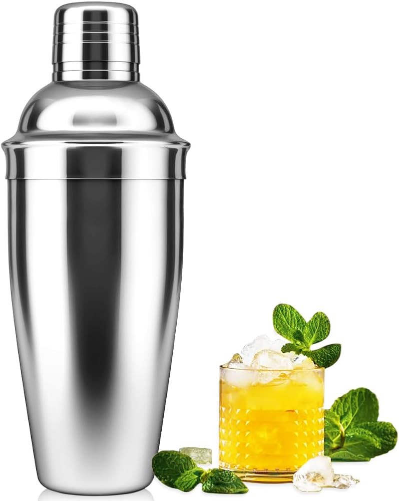 Cocktail Shaker,Drink Mixer with Built-in Strainer for Mixing Drinks Margaritas,Beginner Friendly Stainless Steel Mixer Bar Utensil Tool | Amazon (UK)