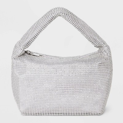 Crystal Mesh Handbag - A New Day™ Silver | Target