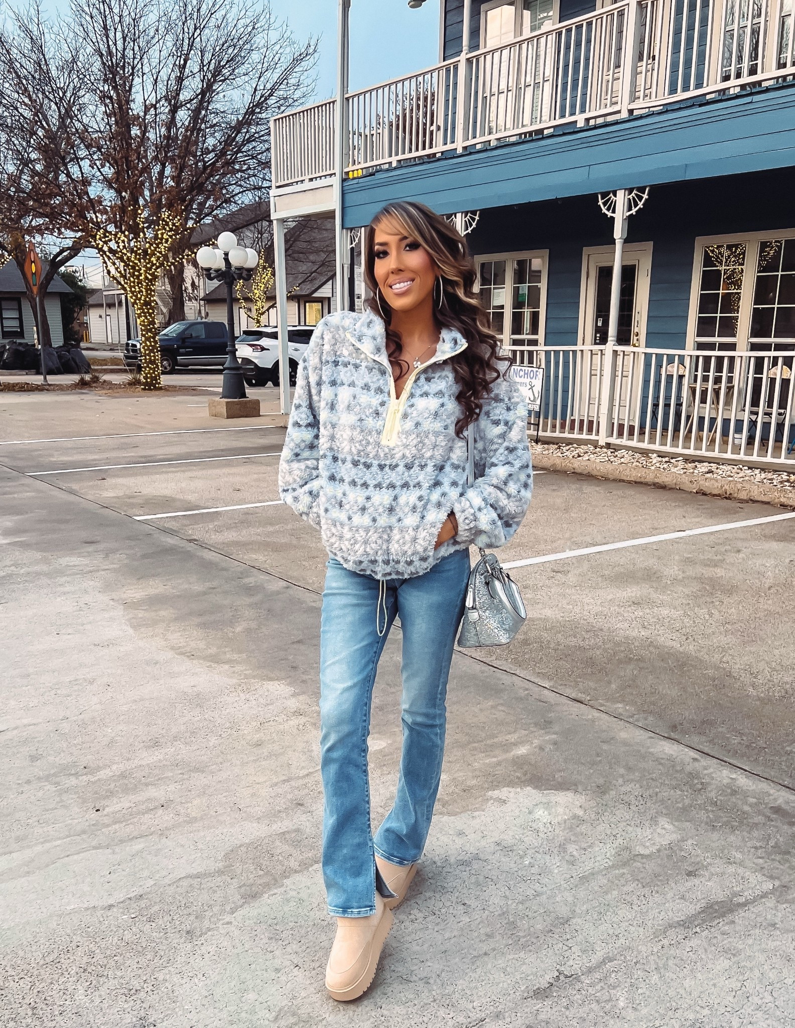 Walmart No Boundaries plush pullover. Love how soft and cozy it is. Such a great price and comes multiple colors. I sized up to a M. 
Wearing a 7 in shoes: use code: BRIANNAJ30 

#LTKootd #LTKSeasonal #LTKActive