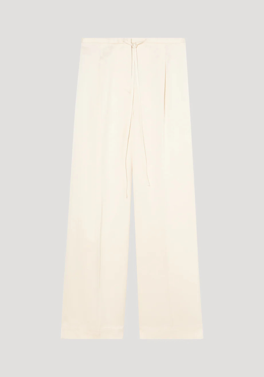 relaxed drawstring satin trousers | cream | Rohe