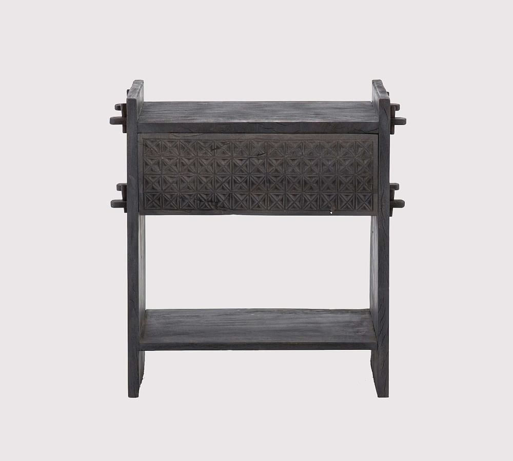 Java Carved Reclaimed Wood Nightstand | Pottery Barn (US)