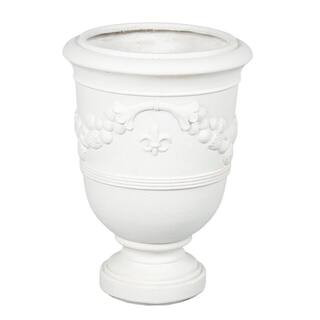 White MGO Finial Urn Planterby LuxenHome(Brand Rating: 4.0/5) | The Home Depot