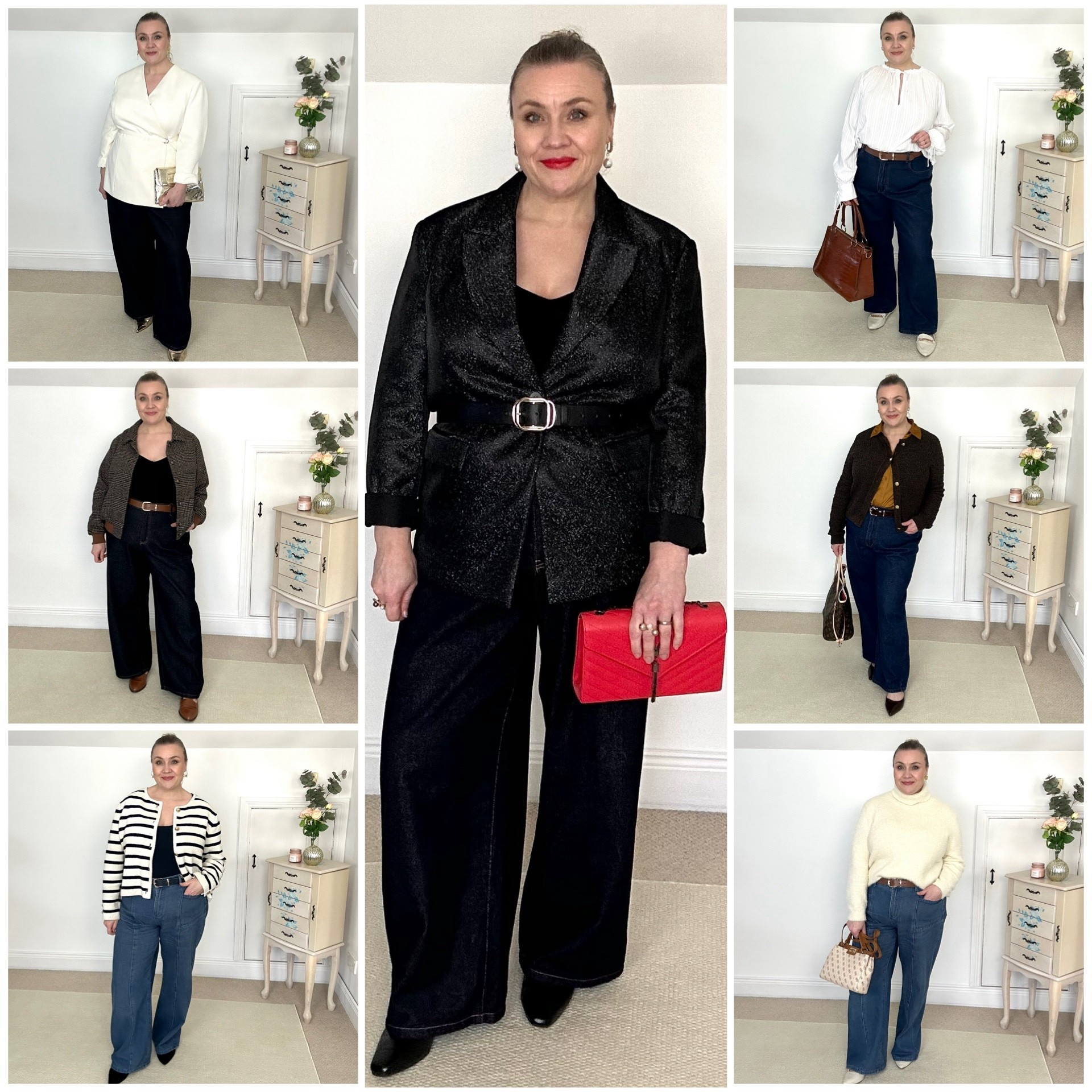 7 days of wide leg jeans outfits 

#LTKover50style #LTKstyletip #LTKplussize