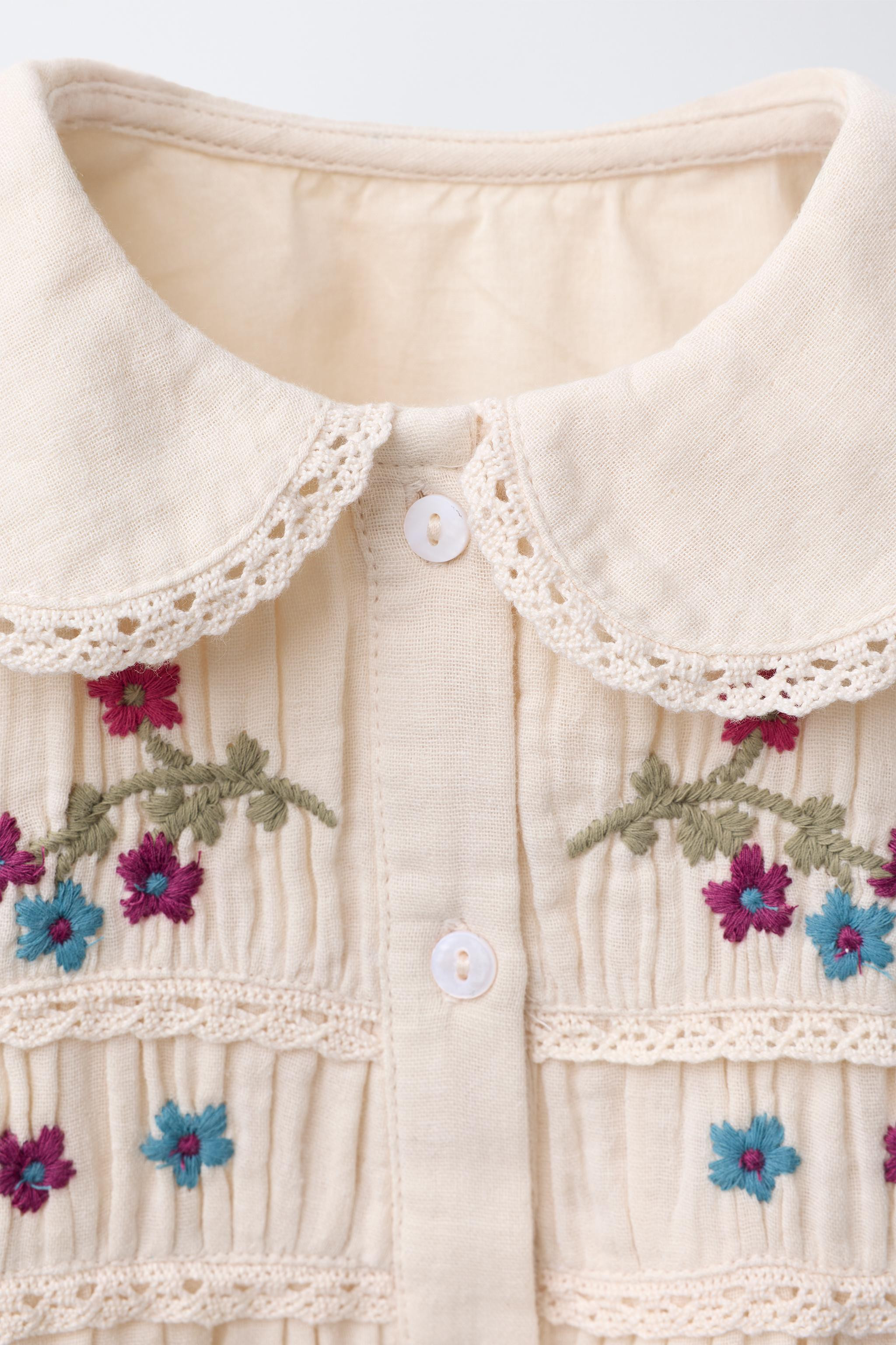EMBROIDERED FLORAL DRESS | Zara UK