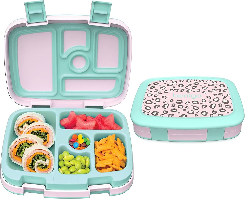 Bentgo® Kids Prints Leak-Proof, 5-Compartment Bento-Style Kids Lunch Box - Ideal Portion Sizes f... | Amazon (US)