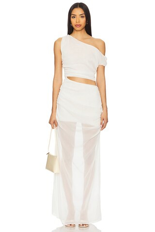 SNDYS Kilee Maxi Dress in Off White from Revolve.com | Revolve Clothing (Global)