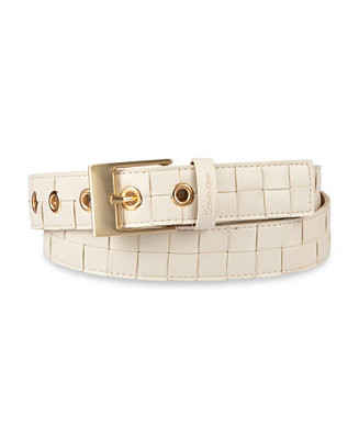 Calvin Klein Women's Modern Box Woven Casual Belt - Macy's | Macy's