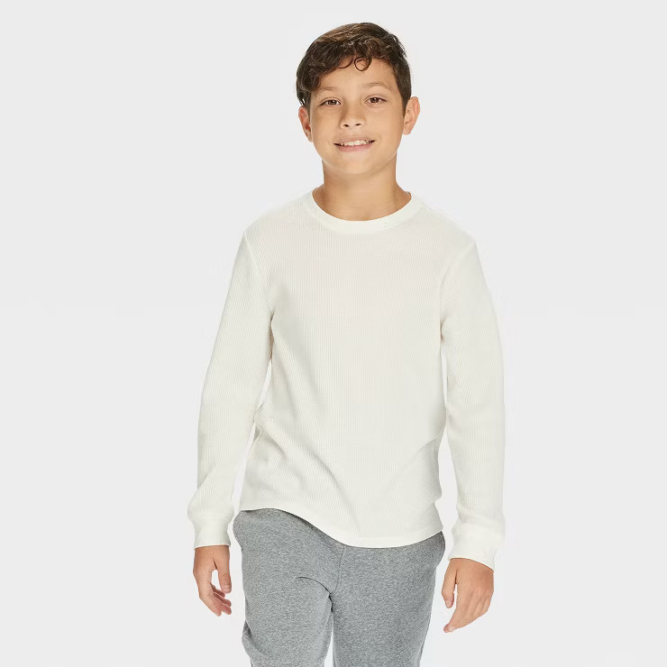 Boys' Solid Long Sleeve Thermal T-Shirt - Cat & Jack™ | Target