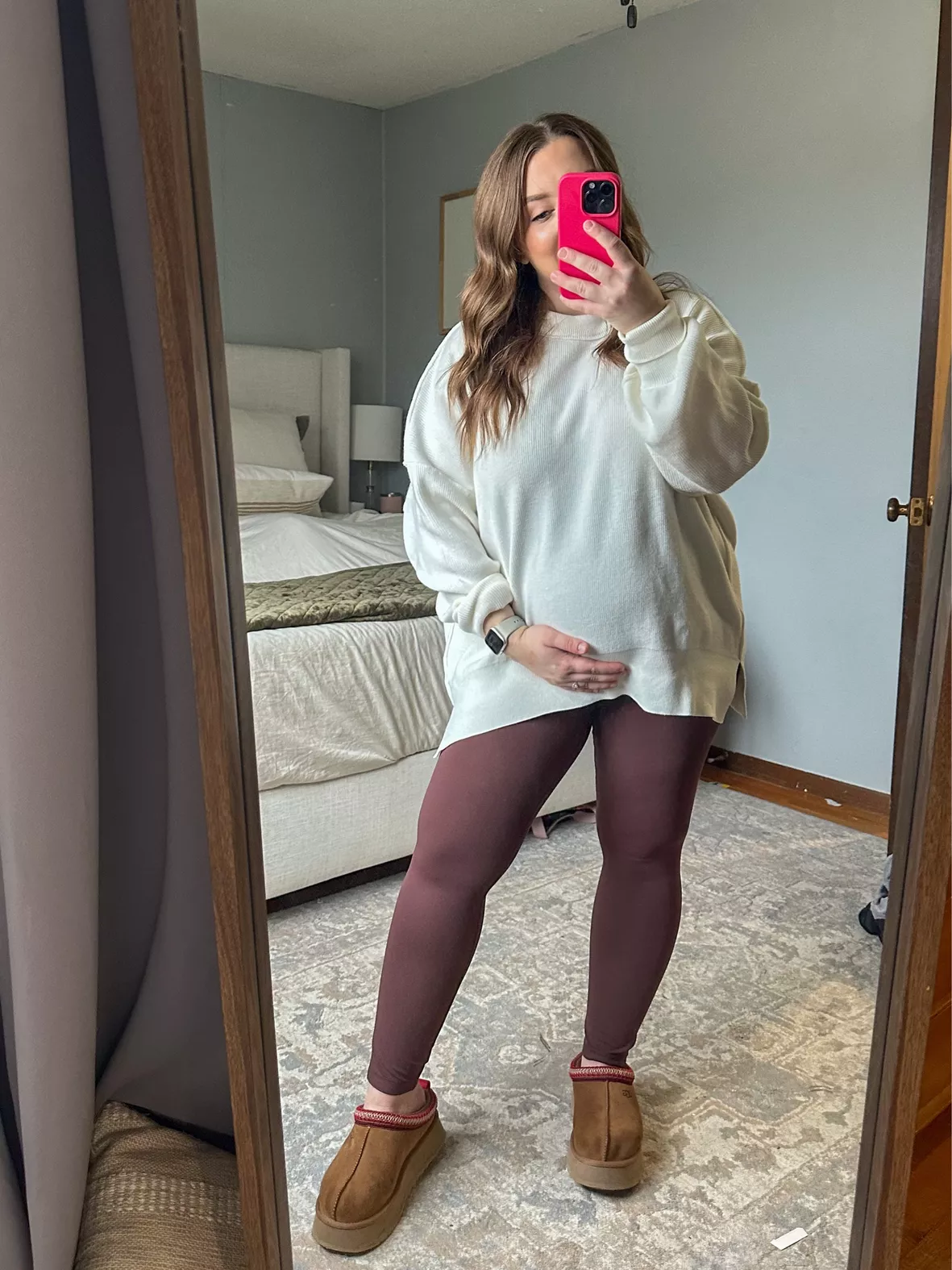 Wearing my Butterluxe leggings for the whole pregnancy journey