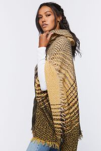 Mixed Chevron Hooded Fringe Poncho | Forever 21 (US)