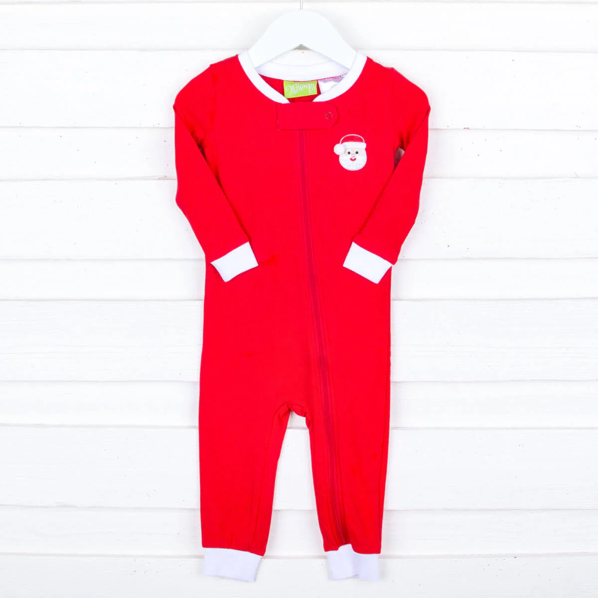 Happy Santa Red Zip Sleeper | Classic Whimsy