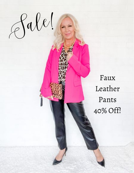 Faux leather pants are 40% OFF THIS WEEKEND ONLY!

#LTKSeasonal #LTKsalealert #LTKFind