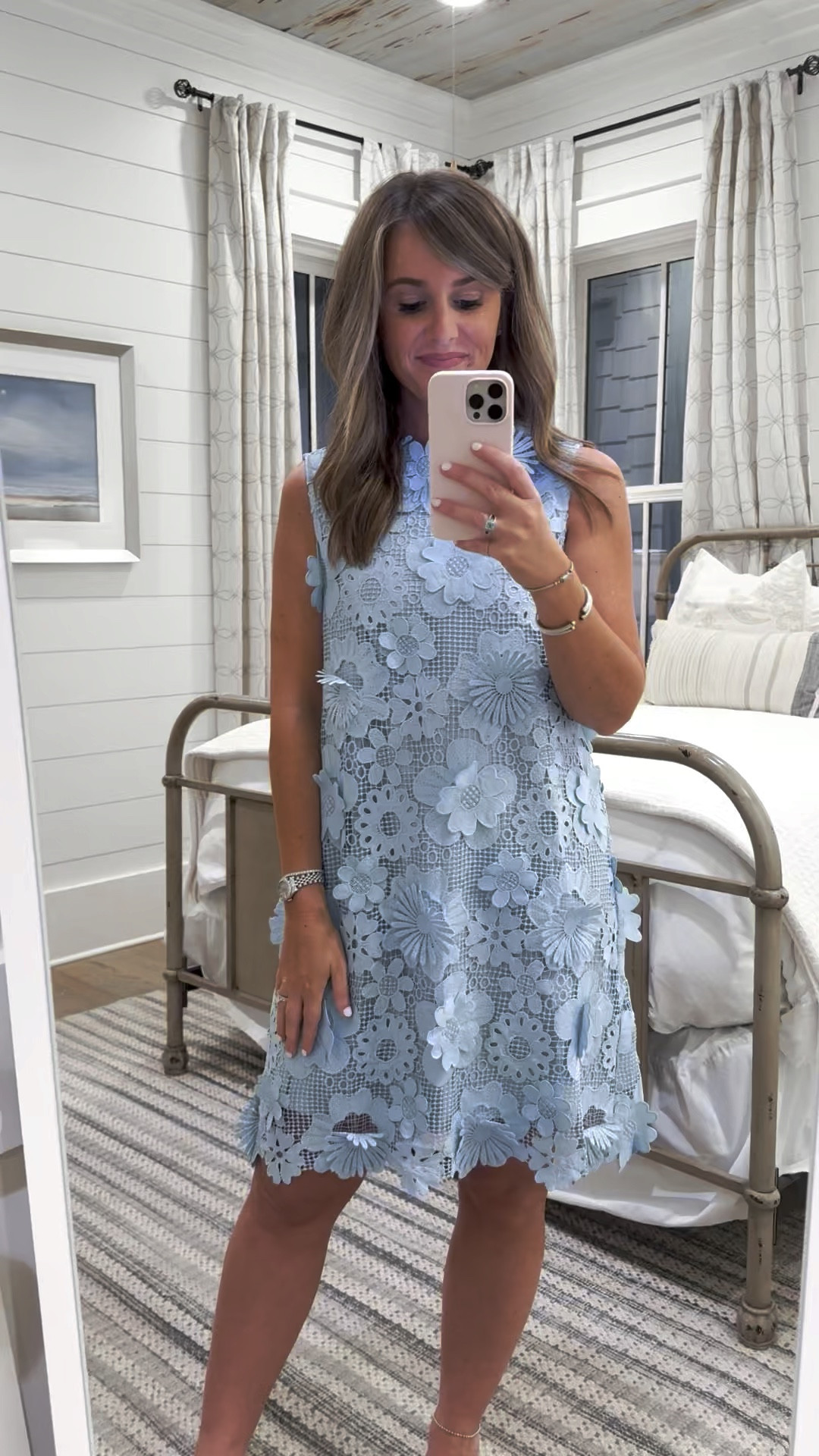 sleeveless lace dress which is completely GORGEOUS! beautiful dressed up for a wedding/ shower or can be paid with sneakers 🩵🩷 (available in blue, lavender and pink). Lace / bestseller / sleeveless / spring style / spring / J.Marie / Dillard’s / wedding / bride / bridal / bump friendlyy

#LTKstyletip #LTKSeasonal #LTKVideo