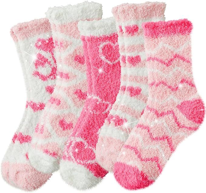 TEHOOK Thicker Warm Fuzzy Socks-Gifts for Women-Fluffy Cozy Socks-Stocking Stuffer-Women Socks Si... | Amazon (US)