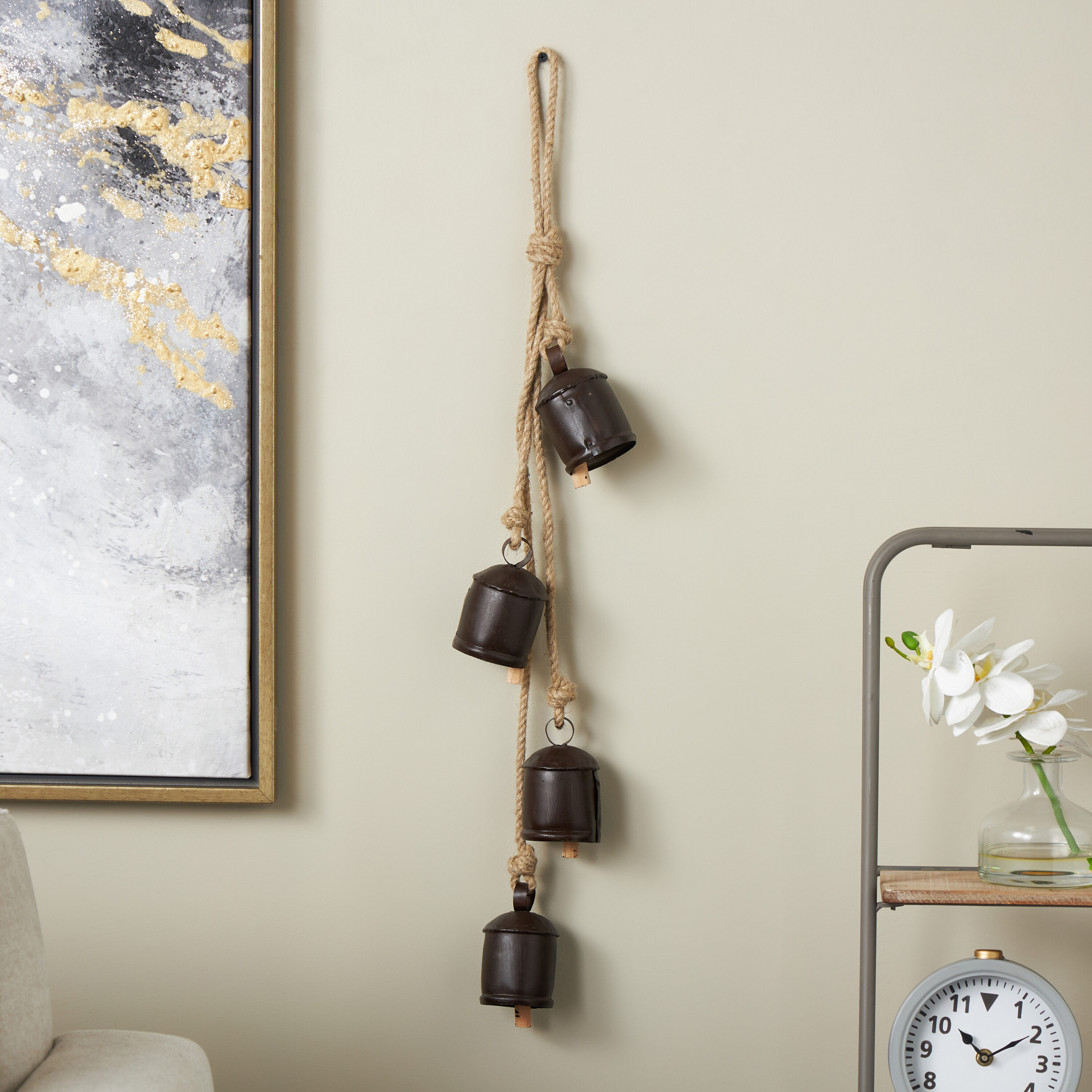 Grayson Lane Black Iron Modern Decor set Cotton | 823578 | Lowe's