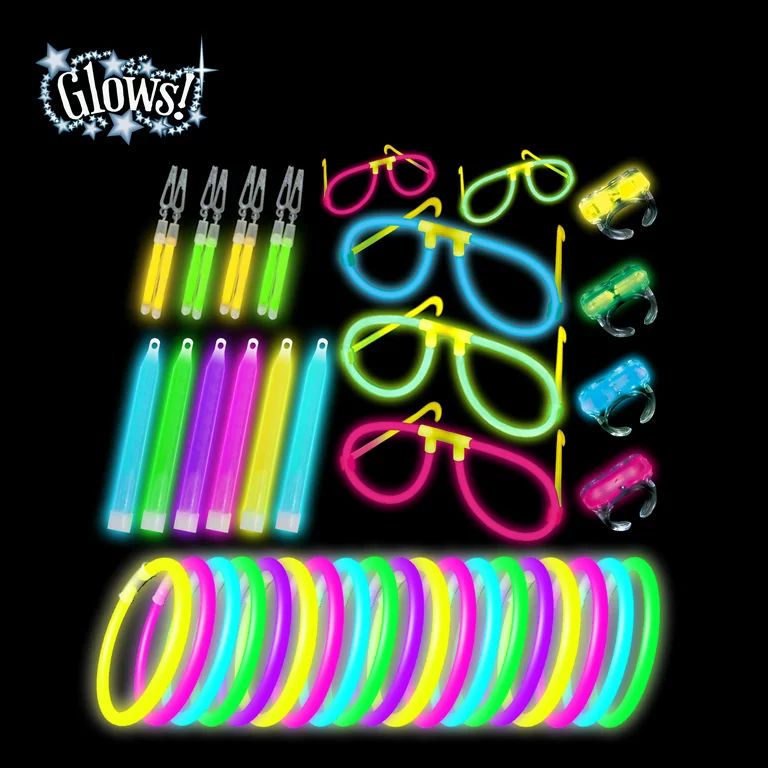 Way to Celebrate! Multicolor Glow Jumbo Pack Party Favors, 80 Count, 8.27in. x 13.5in. x 1in., 50... | Walmart (US)