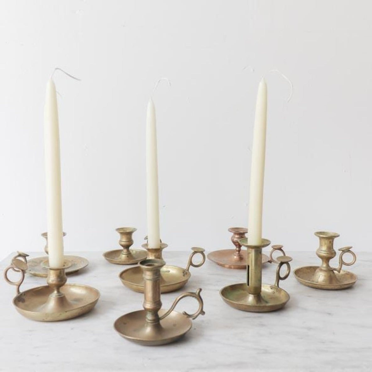 Vintage Brass Chamber Candlestick | Elsie Green US