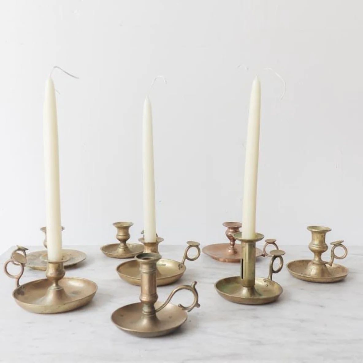 Vintage Brass Chamber Candlestick | Elsie Green US