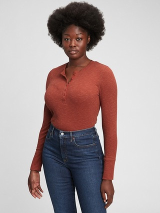 Ribbed Henley T-Shirt | Gap (US)