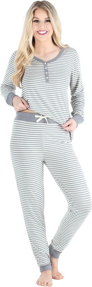 Sleepyheads Women's Knit Long Sleeve Top and Leggings Pajama Set | Amazon (US)