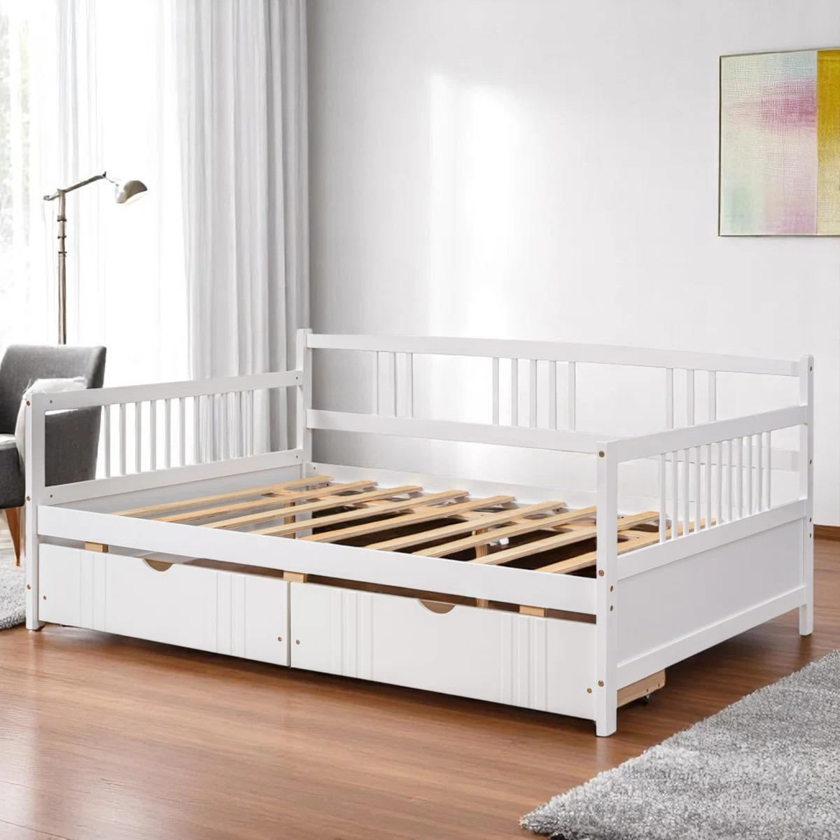 Modern Luxe Furniture Solid Wood Full Size Daybed & Reviews | Wayfair | Wayfair North America
