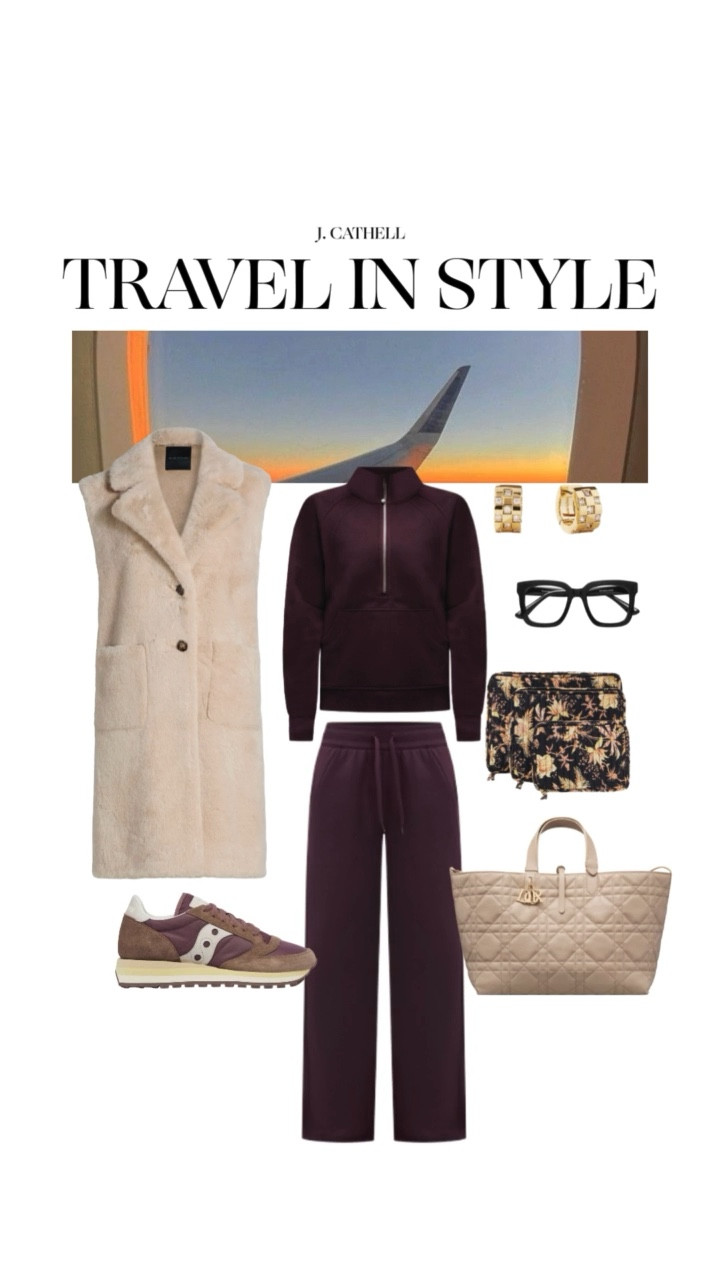 Travel days, but make them intentional. ✈️
These are my go-to chic travel outfits for long flights—polished enough to arrive feeling pulled together, comfortable enough to actually relax en route.

Think:
• Soft, elevated lounge sets that don’t wrinkle
• Layered outerwear for cold cabins + warm arrivals
• Hands-free totes, cozy slides, and sneakers you can walk miles in
• Neutral palettes that mix, match, and always feel timeless

Whether you’re flying for the holidays, heading into a busy season of travel, or just want to upgrade your airport style, these looks prove that comfortable travel outfits can still feel refined.

Save this for your next trip ✨
Shop everything linked on my LTK

#TravelOutfits #AirportStyle #ChicTravel #TravelCapsuleWardrobe #ElevatedBasics #ComfortableAndChic #WhatToWearFlying #LoungewearStyled

#LTKOver40 #LTKSeasonal #LTKHoliday
