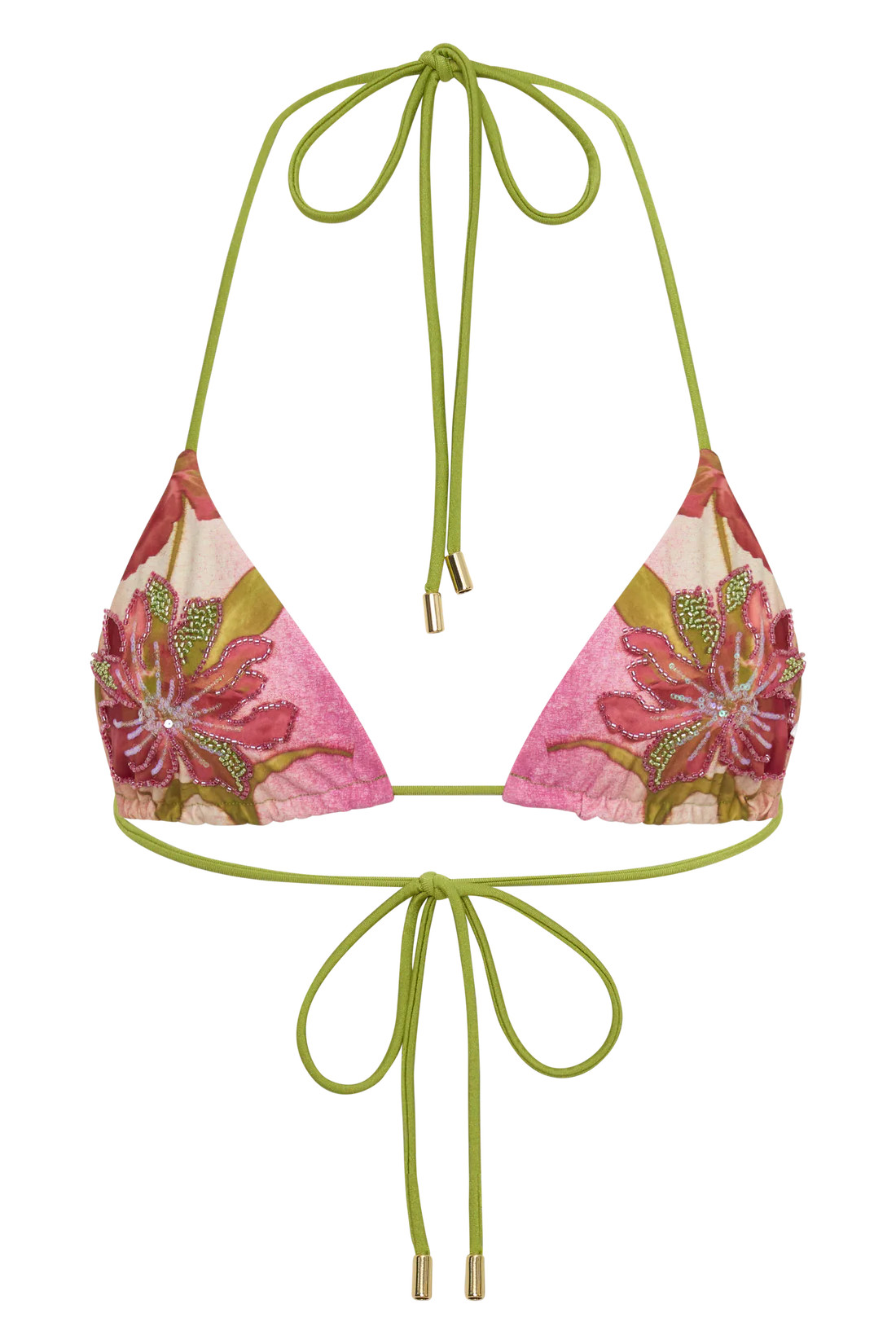 Blossom Classic Triangle Bikini Top - Camillea Flower Print | MESHKI US