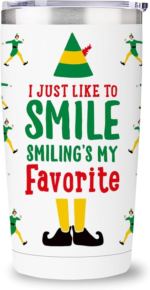 Arsemica Buddy The Elf Christmas Tumbler, 20 oz Stainless Steel Insulated Travel Tumbler, Funny E... | Amazon (US)