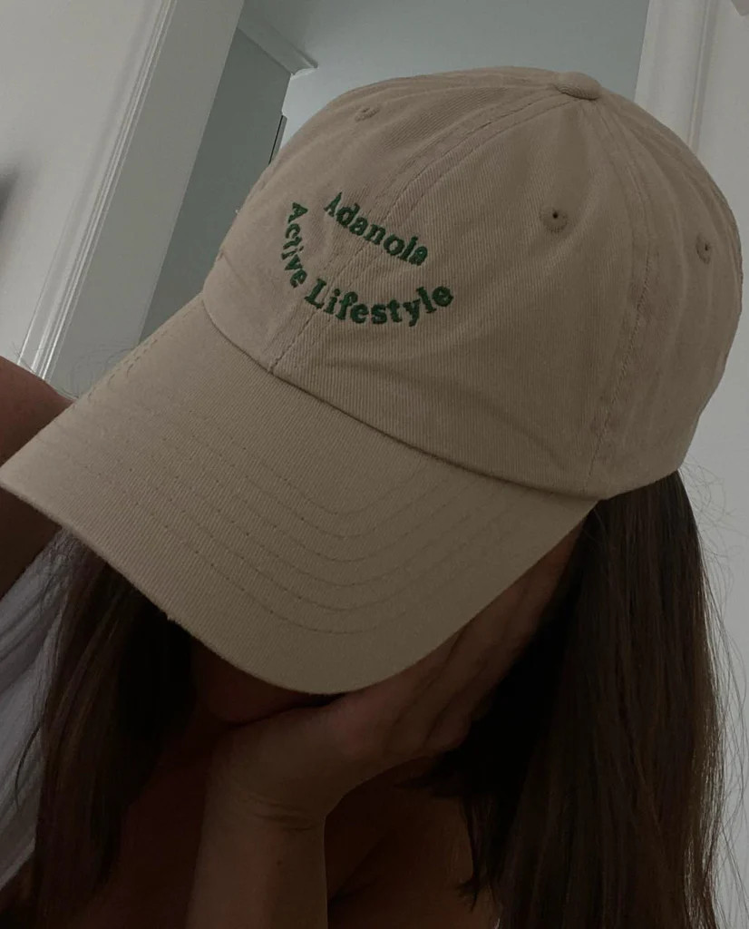 Active Lifestyle Cap -  Cream/Green | Adanola UK