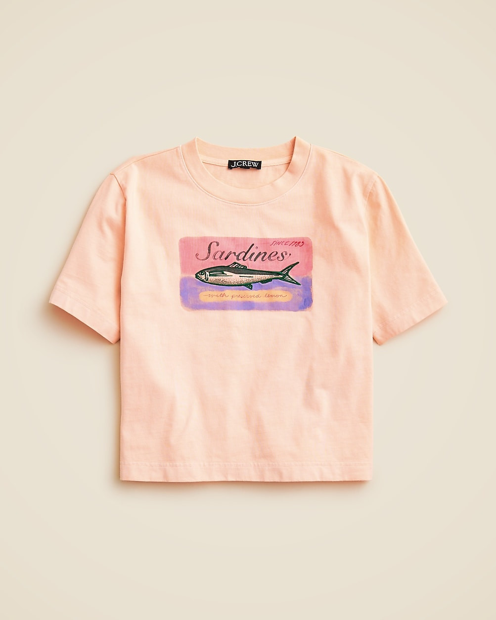 Relaxed-fit "Sardines" graphic T-shirt in premium-weight cotton | J. Crew US