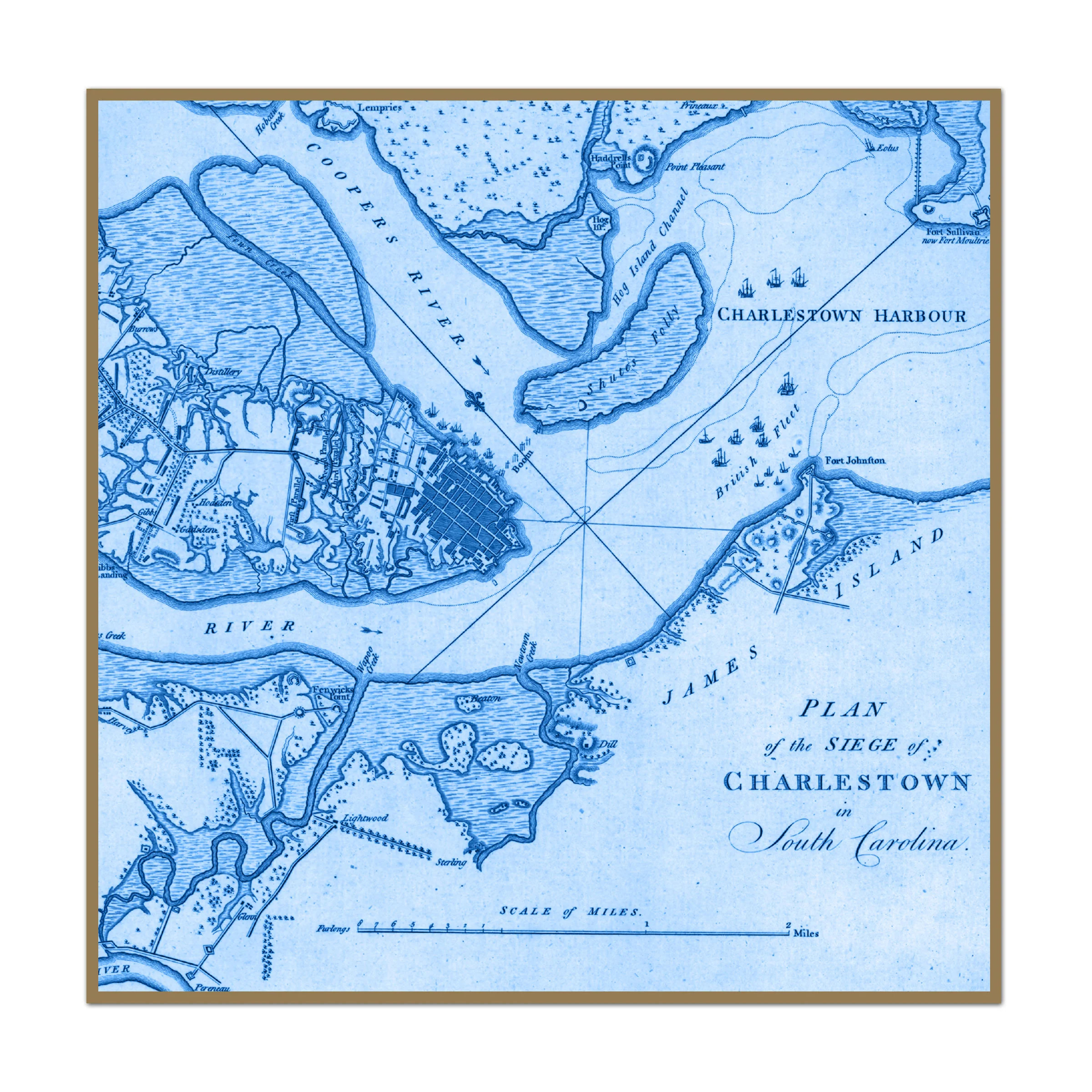 Vintage Charleston Map Fine Art Print | Urban Garden Prints