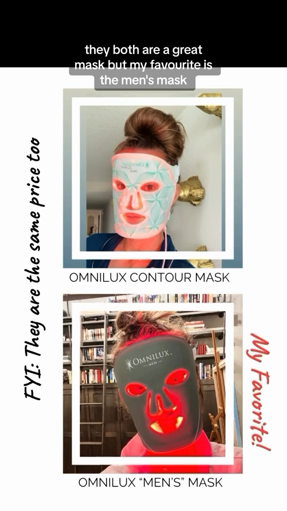 Bottom line is that both #LEDmasks are great but I think the unique  addition of a handful of strategically placed diodes with 633nm and 1072nm make the men’s mask the winner for me. 
Go to https://goalstogetglowing.com/2021/01/17/led-face-mask-research/  for my comprehensive blog post which covers more than 80 LED devices and talks about what to look for in a high quality mask that uses evidence-based parameters. And i have discount codes in that post. 

*both masks gifted by brand with no obligation to review 

#omnilux #omniluxlighttherapy #omniluxcontour #redlighttherapy #ledmaskcomparison #skincarecommunity