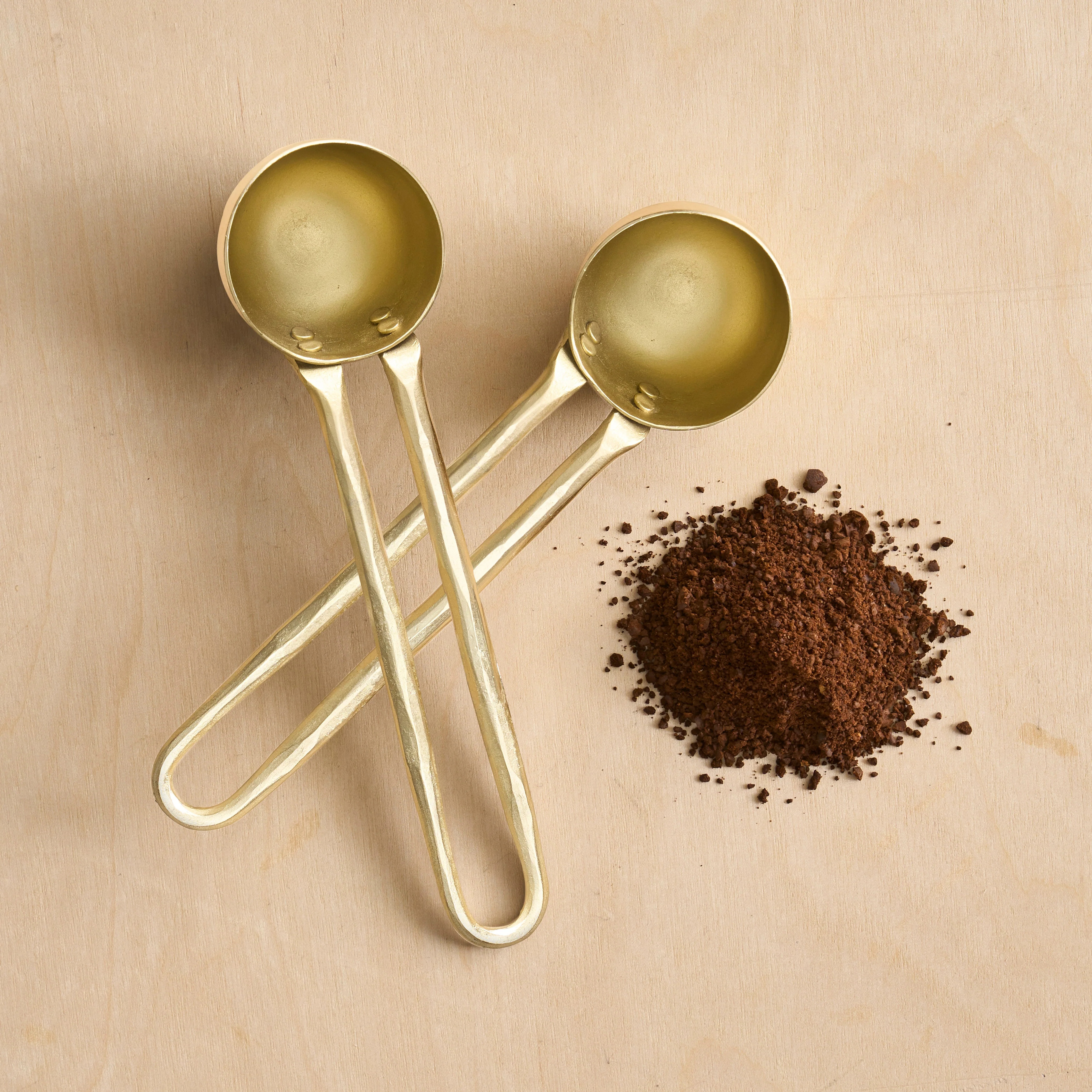 Brass Coffee Scoops - Set of 2 | Cove Home