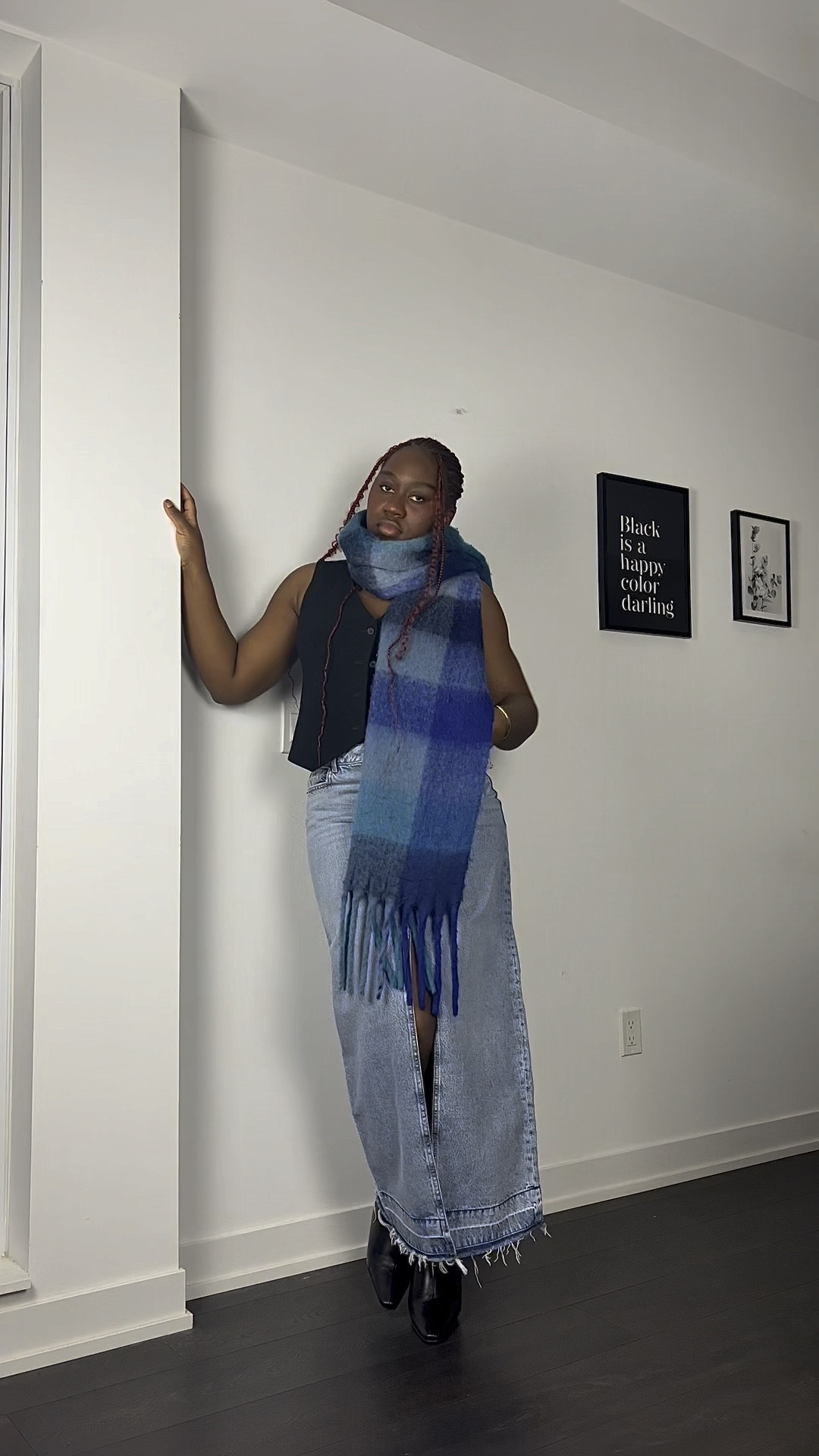 Day 14 of winter outfit ideas💙

Wearing size 6 in the vest and a medium in the skirt and they’re both true to size!!

#maxiskirtoutfit #denimskirt #winteroutfitideas #winteroutfitinspo #plaidscarf #acnestudiosscarf

#LTKstyletip #LTKSeasonal #LTKworkwear