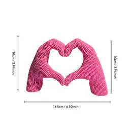 Modern Resin Love Heart Hands Home Decor, Pink Tabletop Art Sculpture, Ideal for Valentine's, Mot... | Temu Affiliate Program