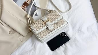Straw Crossbody Bags for Women, Summer Straw Purses and Handbags Shoulder Clutch Bag for Vacation | Amazon (US)
