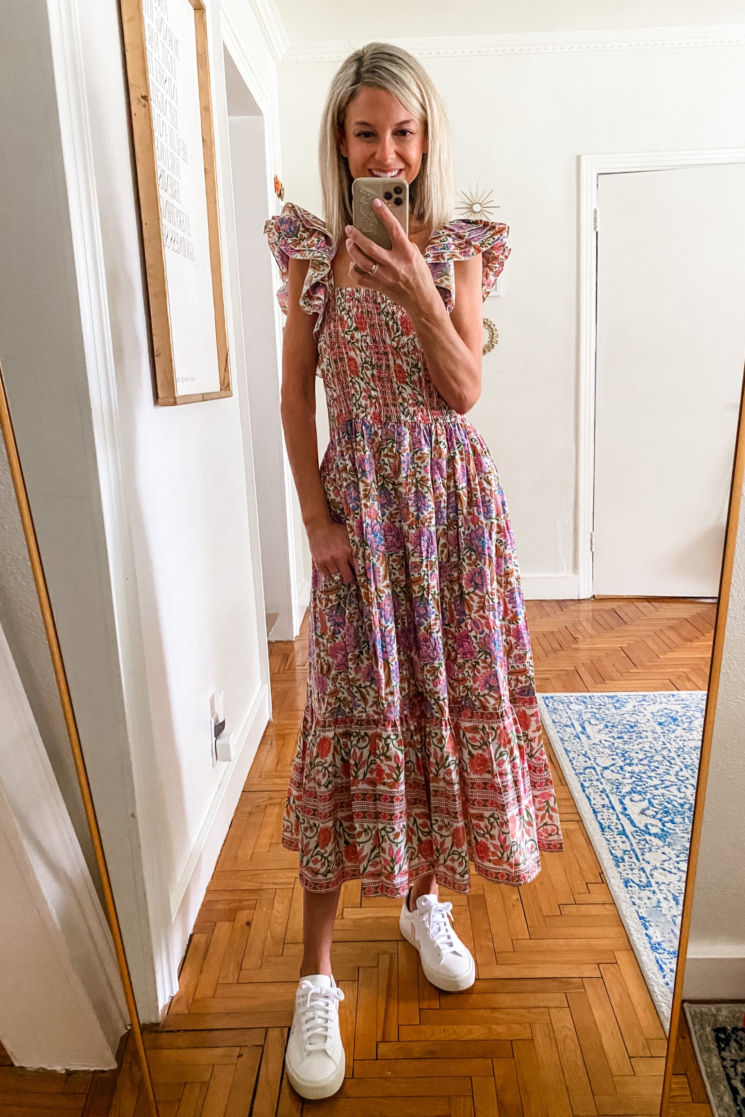 mille olympia smocked midi dress melissa.p.farrell on LTK