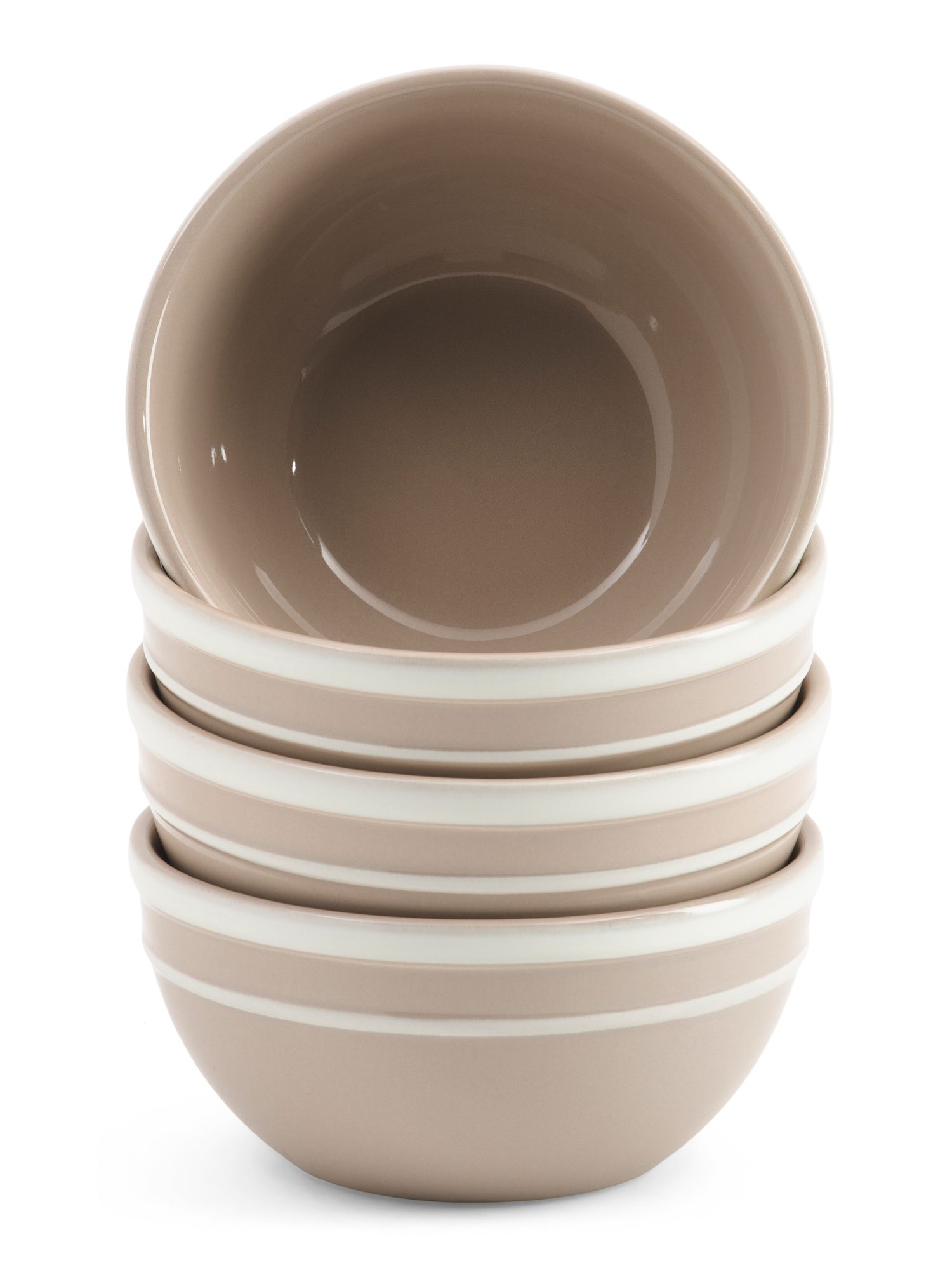 4pk Sculpted Striped Bowls | TJ Maxx