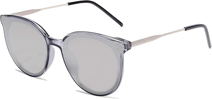 SOJOS Retro Round Sunglasses for Women Oversized Mirrored Glasses DOLPHIN SJ2068 | Amazon (US)